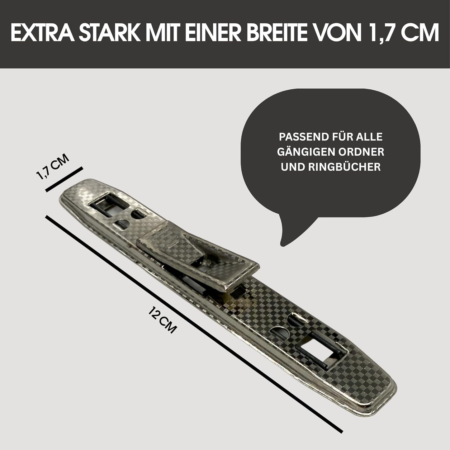 Tippniederhalter 10er Set – Metall Dokumentenhalter