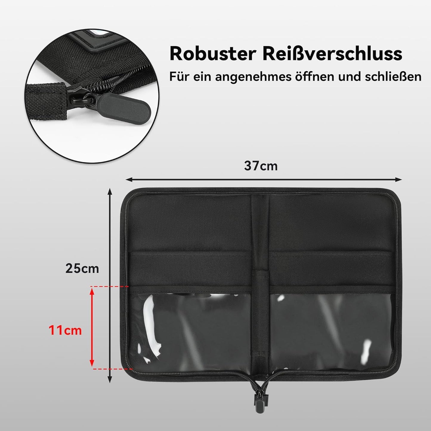 Fahrzeugmappe A5 – Handschuhfach Organizer Auto mit 4 Fächern