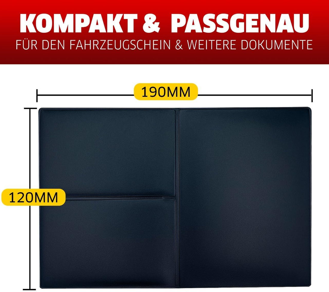 Vehicle Document Holders 5-Pack Black – 4-Compartment Document Folder with 2 Card Slots