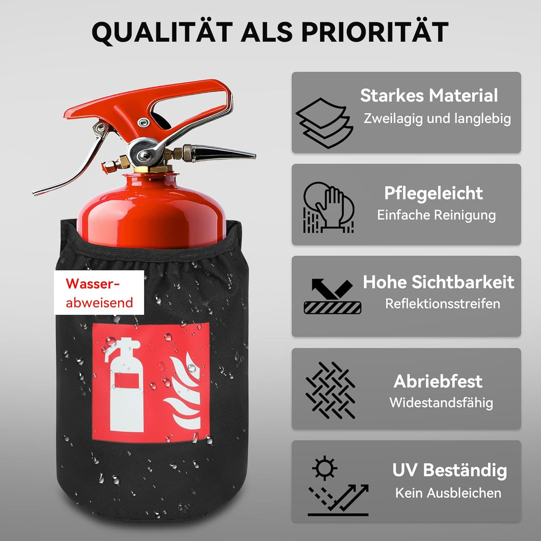 Fire Extinguisher Bag 1kg for Car – Vehicle Mount with Velcro Fastening