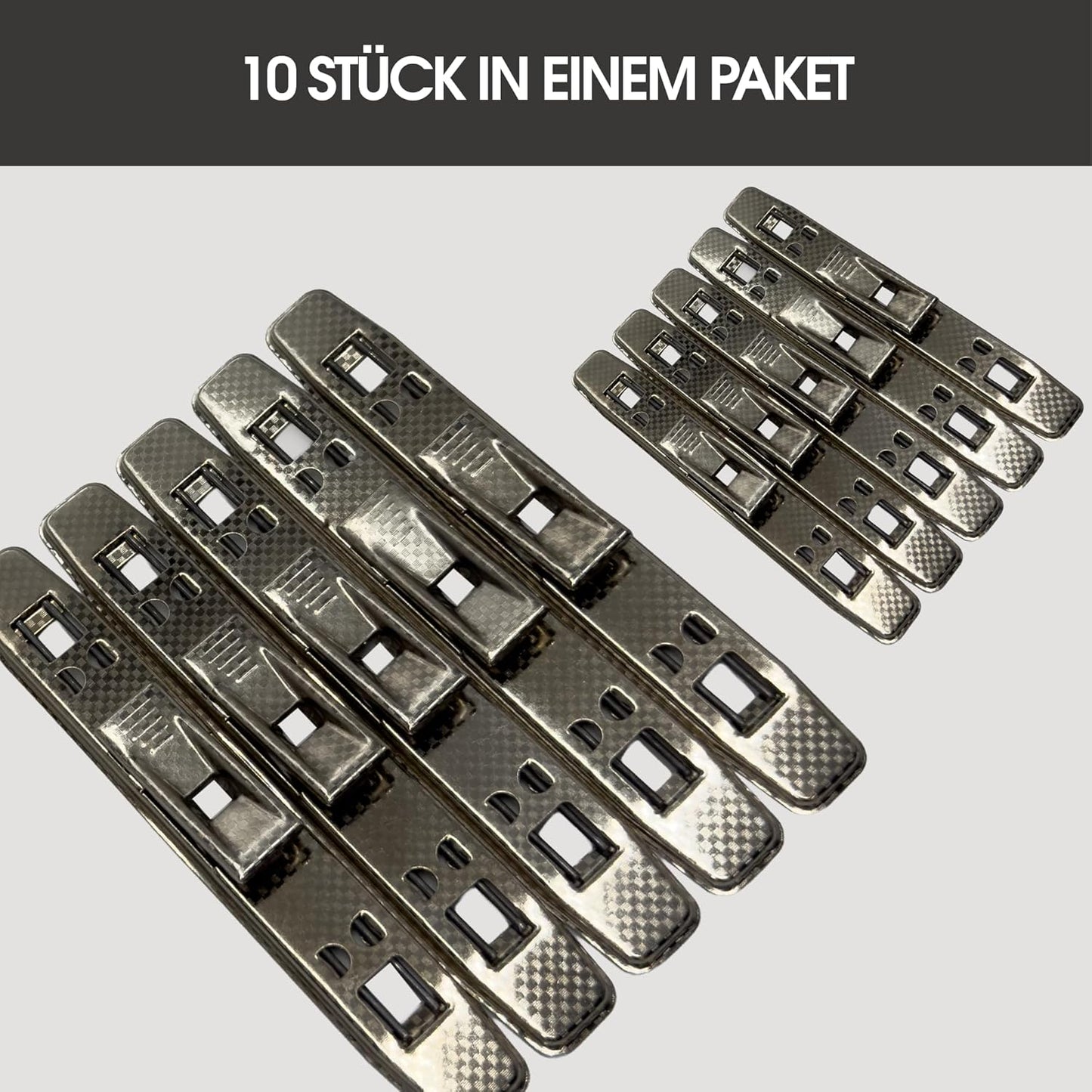 Tippniederhalter 10er Set – Metall Dokumentenhalter