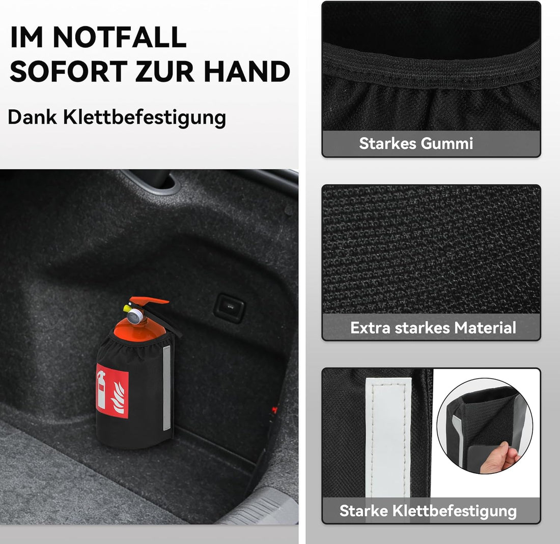 Fire Extinguisher Bag 1kg for Car – Vehicle Mount with Velcro Fastening