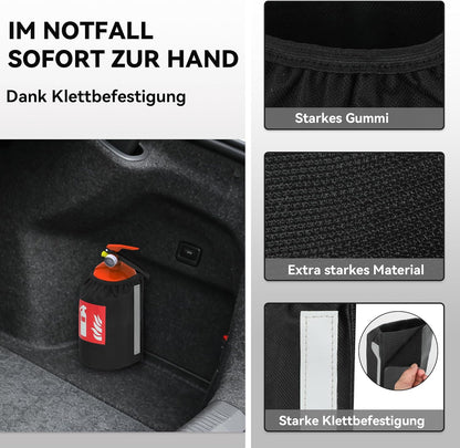 Feuerlöscher Tasche 1kg für Auto – KFZ Halterung mit Klettbefestigung