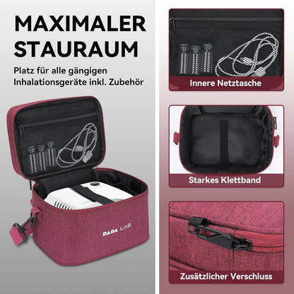 Medikamententasche für Inhalationsgeräte – Wasserabweisende Tasche - Rot