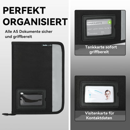 Fahrzeugmappe A5 – Handschuhfach Organizer Auto mit 4 Fächern