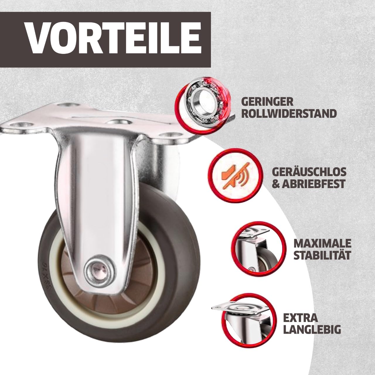 Ersatzräder für Italtrike Rutschauto 4er Set – Robuste, leise Laufrollen
