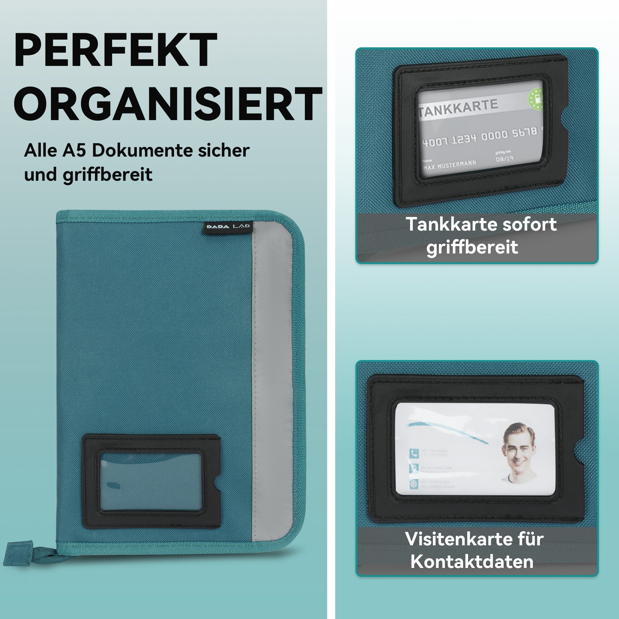 Fahrzeugmappe A5 Blau