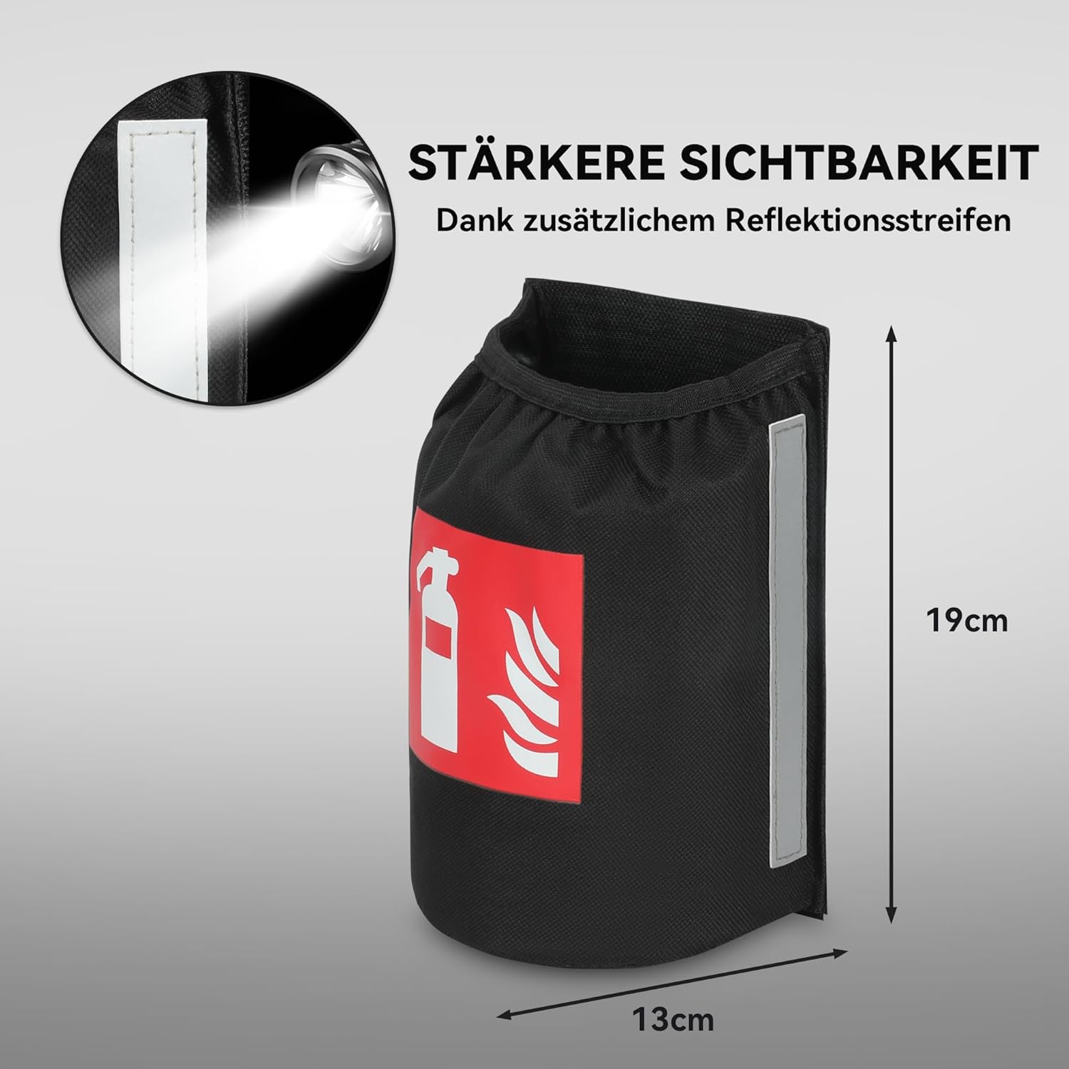 Fire Extinguisher Bag 1kg for Car – Vehicle Mount with Velcro Fastening