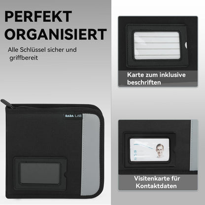 Schlüsselmappe für 10 Schlüssel – Schlüssel Organizer mit Klickverschluss