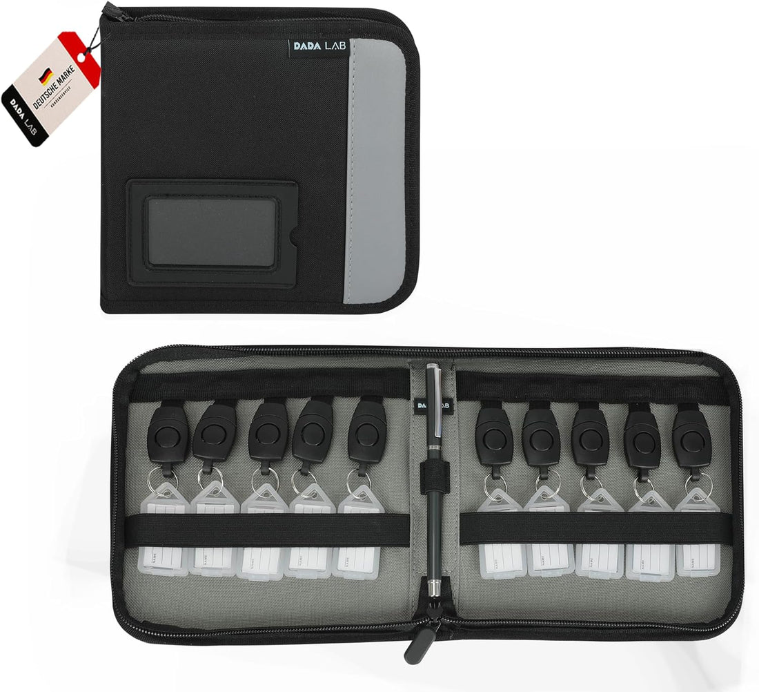 Key Case for 10 Keys – Key Organizer with Snap Fastener