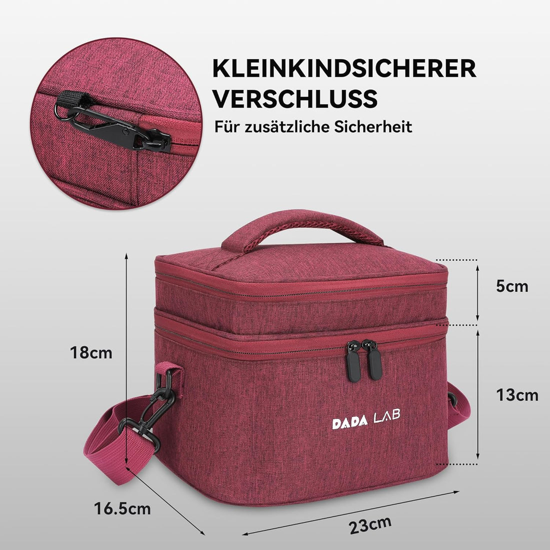 Medication Bag for Inhalation Devices – Water-Repellent Bag - Red