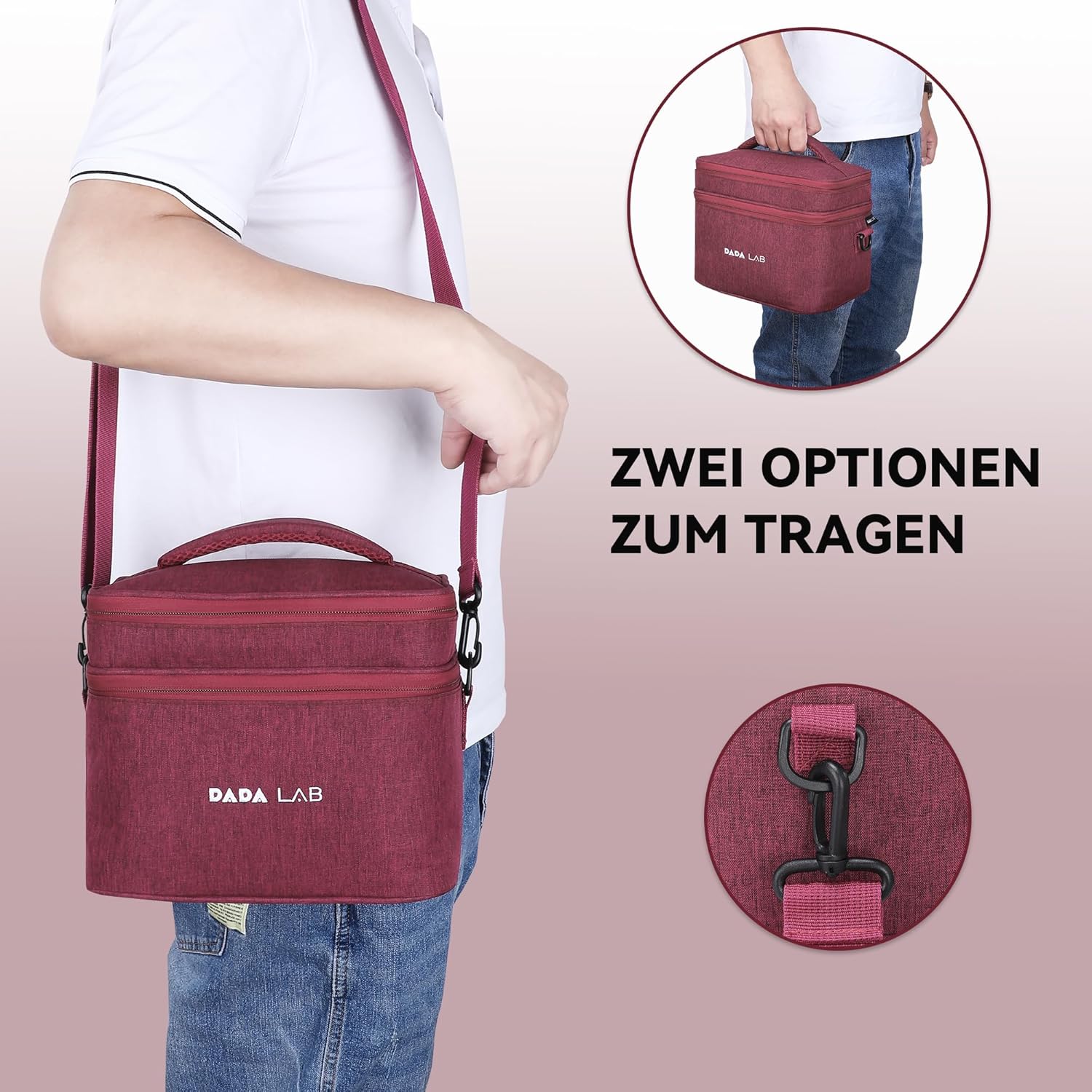 Medication Bag for Inhalation Devices – Water-Repellent Bag - Red