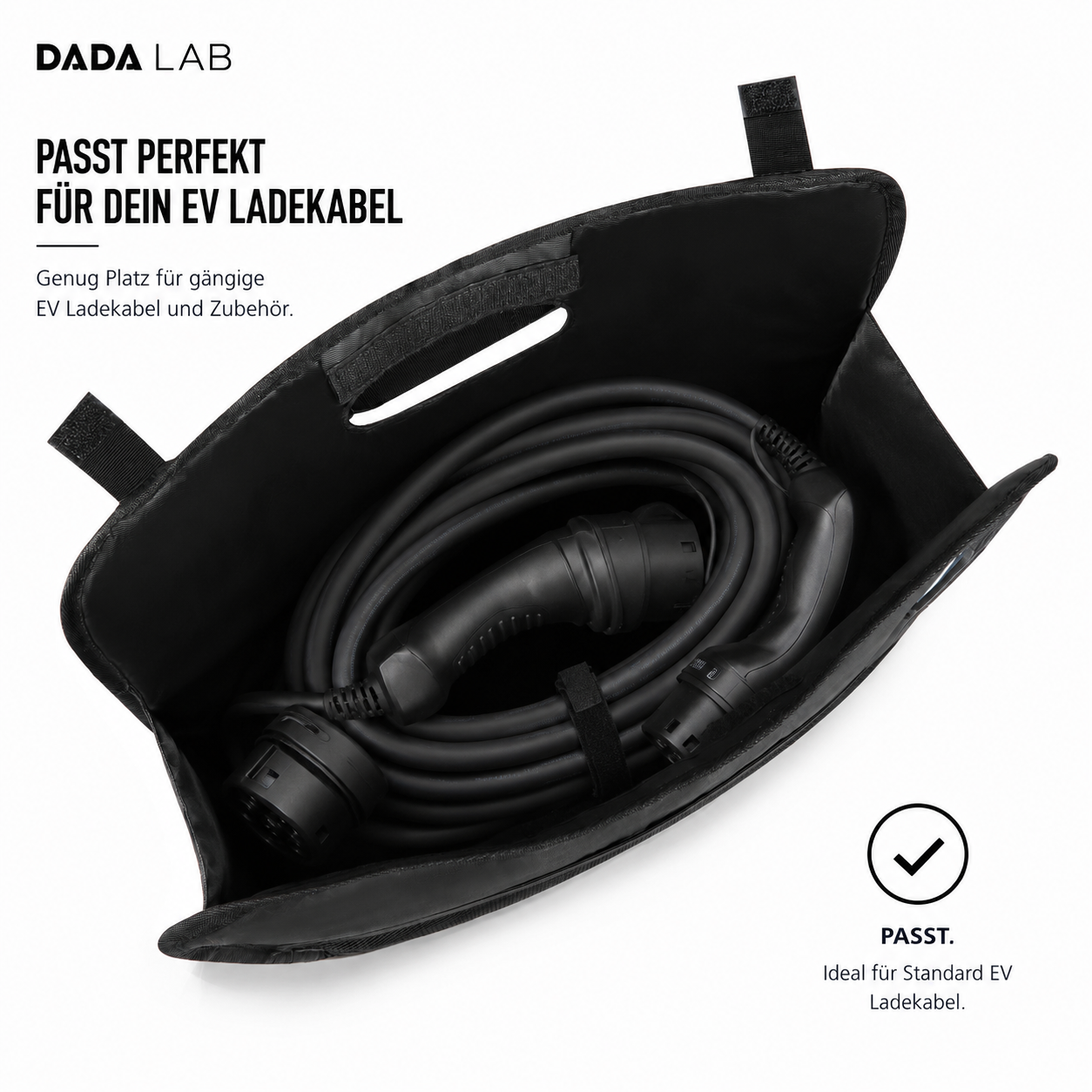 Ladekabeltasche E-Auto im Kofferraum