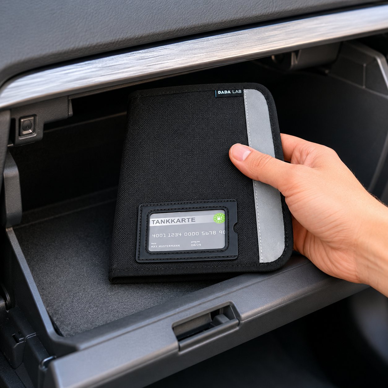 Fahrzeugmappe A5 – Handschuhfach Organizer Auto mit 4 Fächern