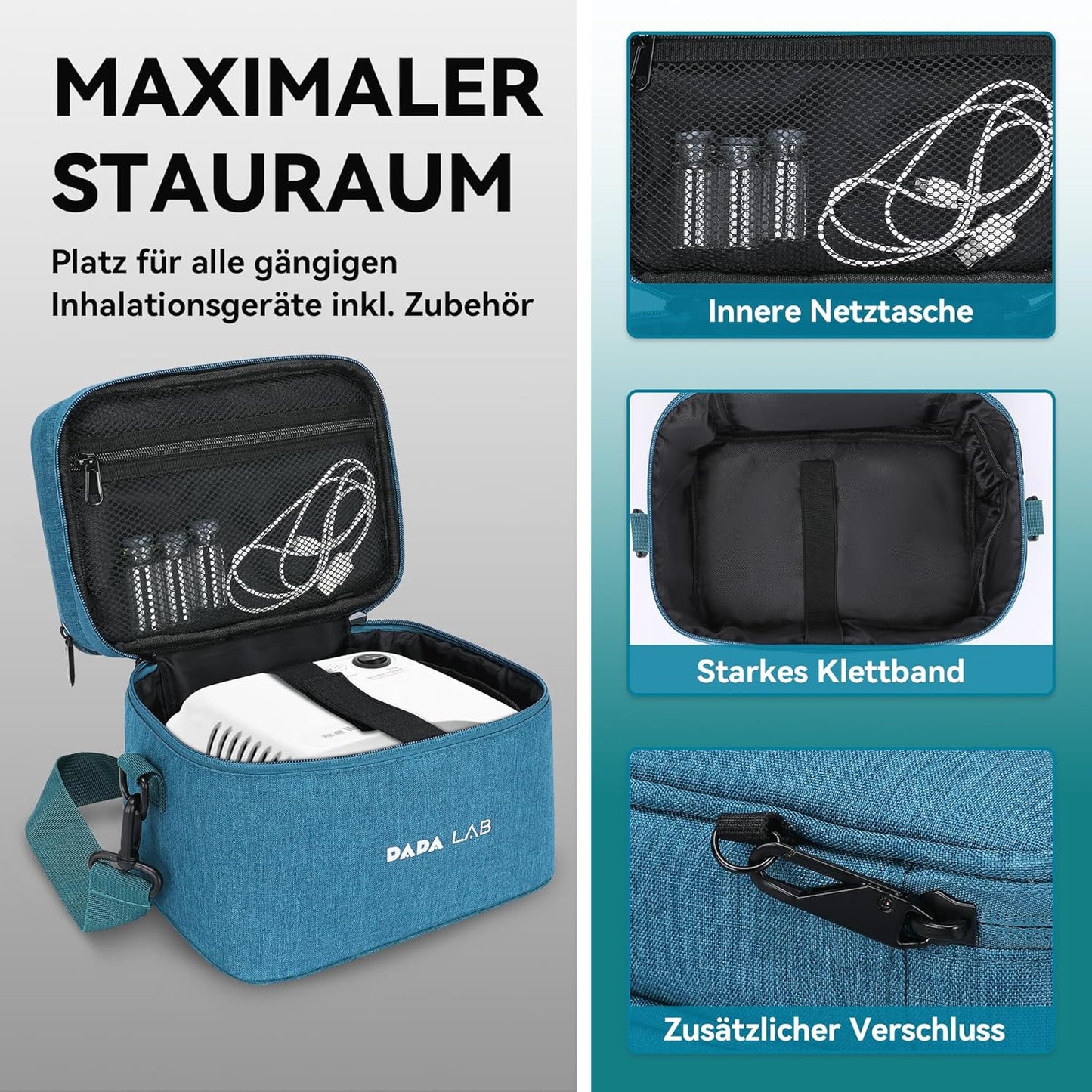 Medikamententasche für Inhalationsgeräte – Wasserabweisende Tasche