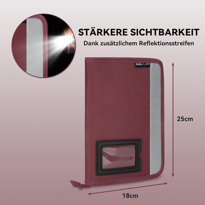 Fahrzeugmappe A5 – Handschuhfach Organizer Auto mit 4 Fächern - Rot